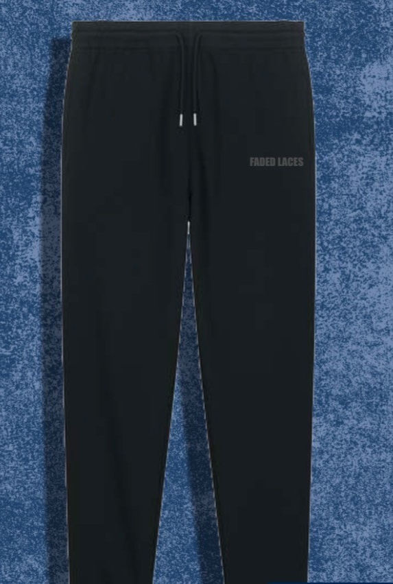 Faded Laces black joggers